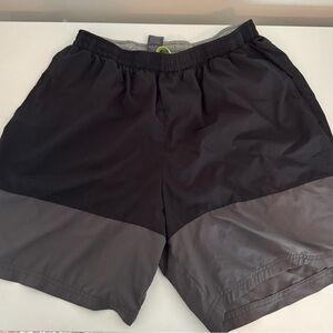 Champion Two-Tone Athletic Shorts - Black & Gray